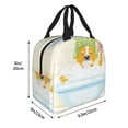 thumbnail image 2 of KLL Corgi In The Shower Cap Bathing Print Insulated Lunch Bag Women, Reusable Cute Tote Lunch Box for Adult & Men, Leakproof Cooler Lunch Bags for Work Office Travel Picnic, 2 of 5