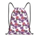 thumbnail image 1 of Fotbe Peonies Bolsa Mochila con Cordón Estampada, Bolsa de Gimnasio Deportiva, Bolsa Cinch, Bolsa con Cordón para Hombres y Mujeres-Small, 1 of 6
