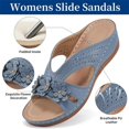 thumbnail image 5 of Fukaraa Comfortable Wedge Sandals Women Memory Foam Slip-On Summer Dressy Slides, 5 of 8