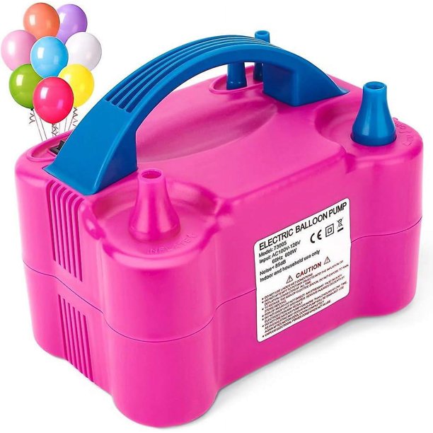 Bomba De Globo Eléctrica, Inflador Portátil Máquina De Globos De Doble Boquilla, Llenador De Soplador De Globos De Aire, Compañero Para Soporte De Columna De Arco De Globos De Fiesta 110v 60