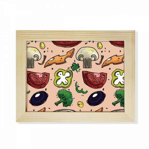 Pizza Tomato Foods Peppers Onion Desktop Photo Frame Picture Art Decoration Painting 6x8 inch