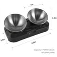 thumbnail image 6 of Raised Dog Food Bowl 15° Tilted Dog Water Bowl with Stand for Dogs Cats, Double Bowl, 6 of 7