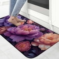 thumbnail image 4 of GOSMITH Indoor/Outdoor/Front Door/Bathroom Mats - Pattern of Peonies in Shaded Color - Super Detailed Design - Square Felt Floor Mat 19.68*47.24 in, 4 of 6