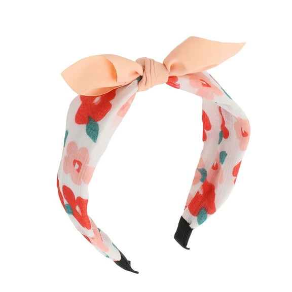 Unique Bargains 1 Pc Cute Elegant Flower Headbands for Children 6.30"x4.72"x2.05" Pink Orange 1 Pc
