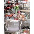 thumbnail image 4 of Outdoor Tablecloth with Umbrella Hole and Zipper, Black Christmas Round Table Cloth 60 Inch Waterproof Tablecloth, Xmas Winter Snowflakes Red Truck Dogs Picnic Table Cover for Patio Camping, 4 of 7