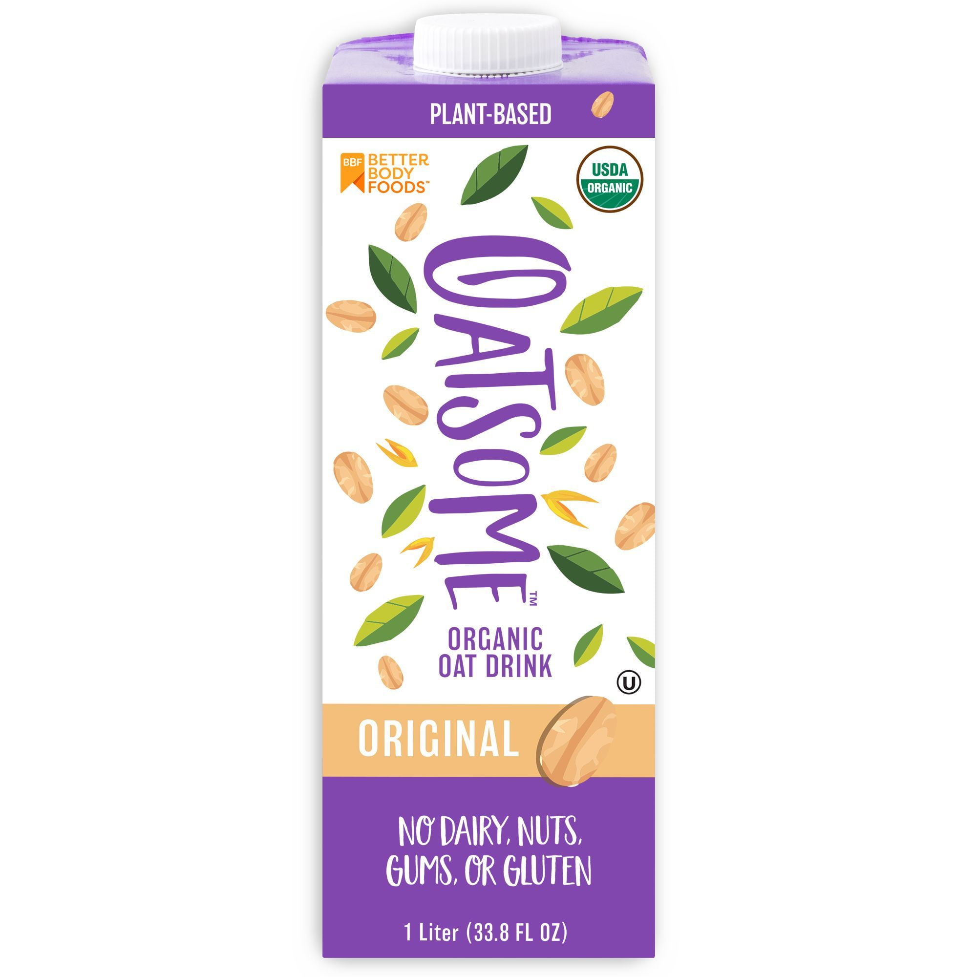 (3 pack) Oatsome Organic Oat Milk, 1-Liter Carton, 33.8 Fl Oz (Pack of 1)