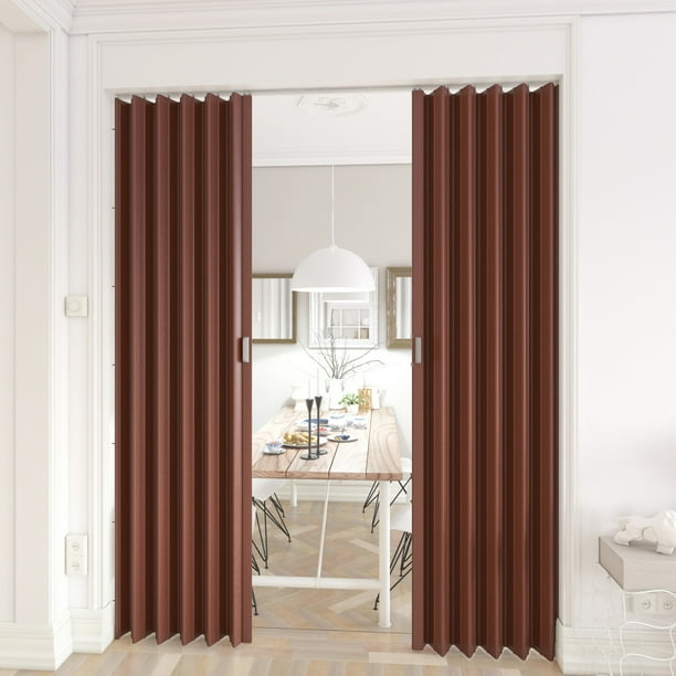 Puerta Plegable Universal Grande 108x244 cm, Ancho y altura ajustable PLAYCON (Cerezo)