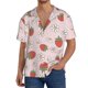 thumbnail image 1 of Fotbe Strawberry Floral Camisa Estampada de Manga Corta para Hombre, Casual de Verano, Estilo Playero, Sin Arrugas-4X-Large, 1 of 5