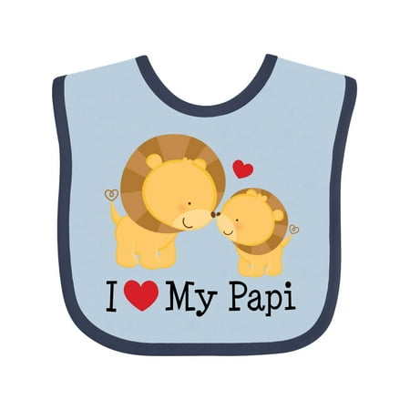 

Inktastic I Love My Papi Childs Gift Baby Boy or Baby Girl Bib