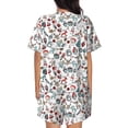 thumbnail image 3 of Lsque Christmas Elements Women's Short-Sleeved Pajama Set - 2 Piece Soft and Lightweight Sleepwear Set-Large, 3 of 9