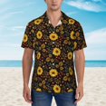 thumbnail image 4 of Daiia Fall Daisy Leaf Hawaiian Shirt for Men Gentle Cotton Regular Short Sleeve Casual-Small, 4 of 9