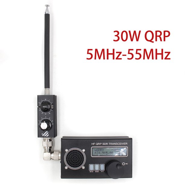 Antena De Onda Corta Antena FM QRP de 5MHz-55MHz con adaptador de sintonizador Antena UV de aviación de 20W para UHF VHF