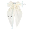 thumbnail image 6 of Wattne Silky Hair Bows 2Pcs Big Hair Bows for Women Hair Ribbons Oversized Long Tail White Hair Bow Black Hair Bow Large Hair Ribbon Barrettes Metal Clips Bowknot Aesthetic Hair Accessories, 6 of 7