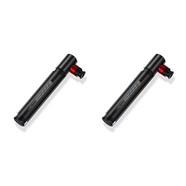Maoww Bicycle Air Pump Aluminum Alloy Portable Hand Mountain Bike Tire Inflator Basketball Cycling Riding Tyre Pumps Black 2Set