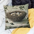 thumbnail image 2 of BANET Bird's Nest Pillow Covers Square Home Decorative Throw Pillow Covers Cushion Case for Living Room Couch White, 2 of 5