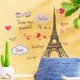 thumbnail image 2 of Adhesivos de pared con la Torre Eiffel de París con palabras en francés, 30 x 40 cm, PVC, 2 of 4