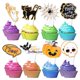 thumbnail image 3 of 16 Uds. De adornos para tartas, adornos para magdalenas de Halloween, tarjetas de inserción para tartas para decoración de tartas de fiesta, 3 of 5