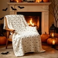thumbnail image 5 of sruoe Halloween Blanket Plush Soft Lightweight Halloween Decorations, Small Halloween Throws for Kids Room, Bedroom Couch Sofa, Machine Washable Easy Care Fade Resistant Warm Durable Cozy., 5 of 7