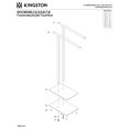 thumbnail image 3 of Kingston Brass SCC6032 Edenscape 32-7/16 Inch Freestanding Pedestal 2-Tier L-Shape Towel Rack in Polished Brass, 3 of 5