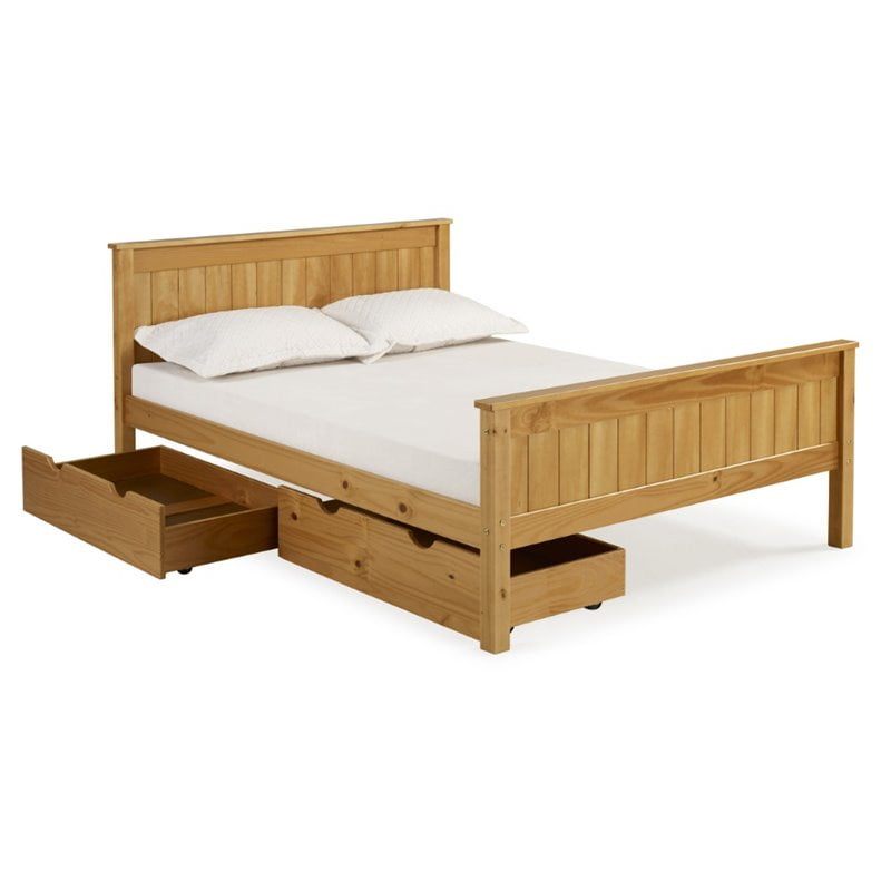 Harmony Full Bed with Storage Drawers, Cinnamon