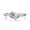 Silver, variant on Korean Style Silver Plated Ring With Artificial Gemstone Inlay And Diamond Accent Jewelry For Women Daily Wear