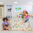 thumbnail image 1 of Deerlux QI003862.L 8 x 8 ft. Social Distancing Colorful Kids Classroom Seating Area Rug, Multi Color - Large - ABC Animal Design - Square, 1 of 1