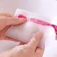 thumbnail image 4 of Exfoliates Bag Foaming Net Soap Saving Bag White Bag with Drawstrings, 4 of 8