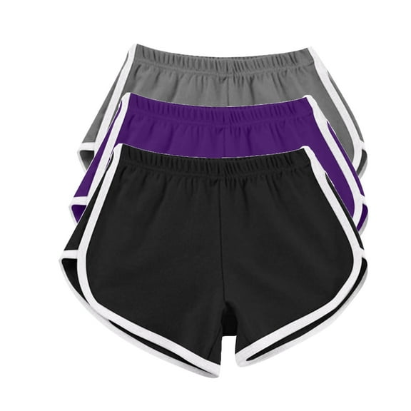 3 Pack:Cotton Yoga Dance Short Pants Fore Women Summer Hiking Cycling Sports Shorts Dolphin Soft Comfy Athletic Shorts