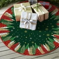 thumbnail image 4 of Christmas Star Snowflake Green Christmas Tree Skirt 36 Inch, Fir Pine Spruce Winter Holiday Tree Mat Decoration, 4 of 6