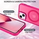thumbnail image 5 of Funda de teléfono BENTOBEN para iPhone 13 Mini, translúcida, rosa intenso, 5 of 9