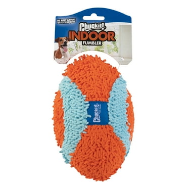 Chuckit Indoor Fetch Fumbler Soft Chenille Football Dog Toy, 9.5 ...