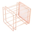 thumbnail image 4 of Organizador de escritorio y decoración para una gestión eficiente del espacio Solución de almacenamiento de hierro en oro rosa, 4 of 8