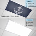 thumbnail image 3 of 1 Pack Coastal Anchor Fluorescent Light Covers for Ceiling Lights Nautical Knot Dark Blue Magnetic Ceiling Light Covers Overhead Light Filters for Office Classroom Home, 3 of 9
