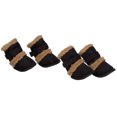 thumbnail image 1 of Pet Life Duggz Snuggly Botas para perros de piel de oveja sintética, negro / marrón, X-Small PetLife Central F4BKXS, 1 of 1