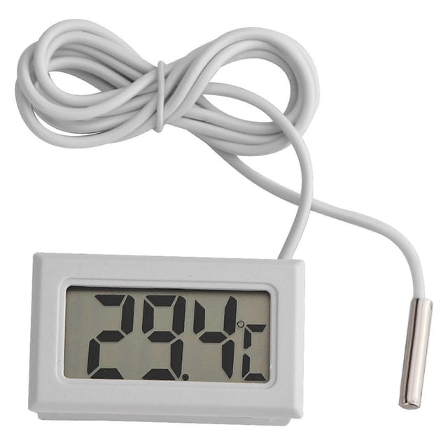 Digital Thermometer, Mini LED Display Digital Temperature Gauge with 1M Probe Sensor, LCD Digital Thermometer for Aquarium, Incubator, Greenhouse