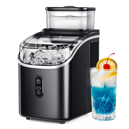 Simzlife Ice Cube Maker Machine Countertop with External Water Tank  34Lbs/24H  16Pcs Ready in 13 Mins  Auto-Cleaning for Home/Kitchen/Office
