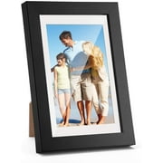 TWING 4x6 Picture Frame Black Displays 3x5 Photo Frame with Mat or 4x6 Inch Without Mat, Shatter-Resistant Plexiglass, MDF Wood, Table Top Display and Wall Mounting, Ideal Gift to Family and Friends