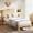 Oak, variant on Rattan Bed Frame Full with Natural Rattan Headboard,Bohemian Rattan Bed Frame with LED Lights,Solid Wood Foundation with Silent Slats,No Box Spring Needed (Full)