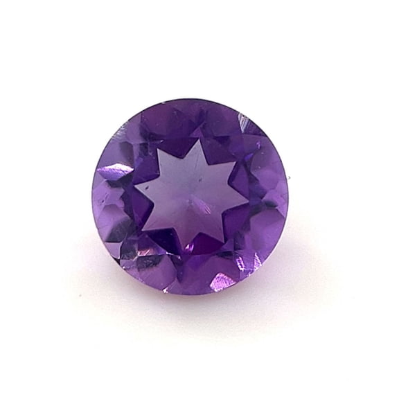Certified Real 0.75 Carat Amethyst Round Shape Brilliant Cut 6 mm Loose Gemstone February Birthstone