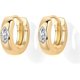 thumbnail image 3 of 14K Gold Plated Sterling Silver Posts Marquise Cubic Zirconia Huggie Hoop Earrings | Small Chunky Solitaire CZ Huggies for Women, 3 of 5