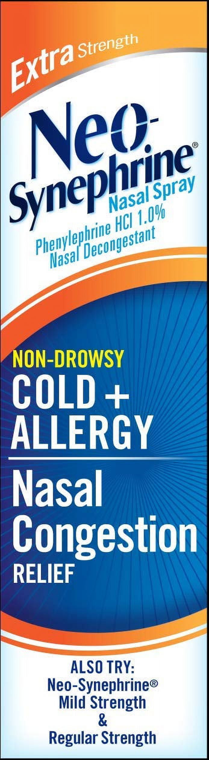 Neo-Synephrine Cold & Sinus Extra Strength Spray 0.50 oz (Pack of 4)