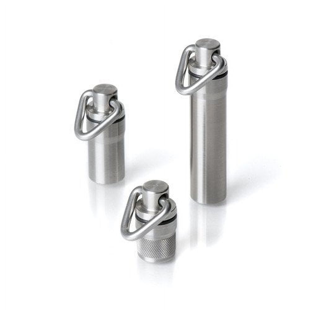 GUS Micro Pill Fob, Made in USA, Stainless Steel Keychain Pill Holder, Holds Two Emergency Aspirin, Ultra Compact Design