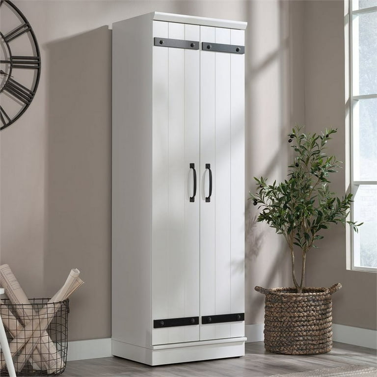 Sauder HomePlus 2 Door Kitchen Pantry Cabinet Soft White Finish