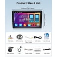 thumbnail image 6 of Podofo 2G+64G 10.1 Inch Car Radio Stereo for Mitsubishi Lancer 2008 2009 2010 2011-2017, Android 15.0 Carplay Android Auto Mirror Link EQ Touch Screen GPS Navigation WiFi BT FM Backup Camera, 6 of 7
