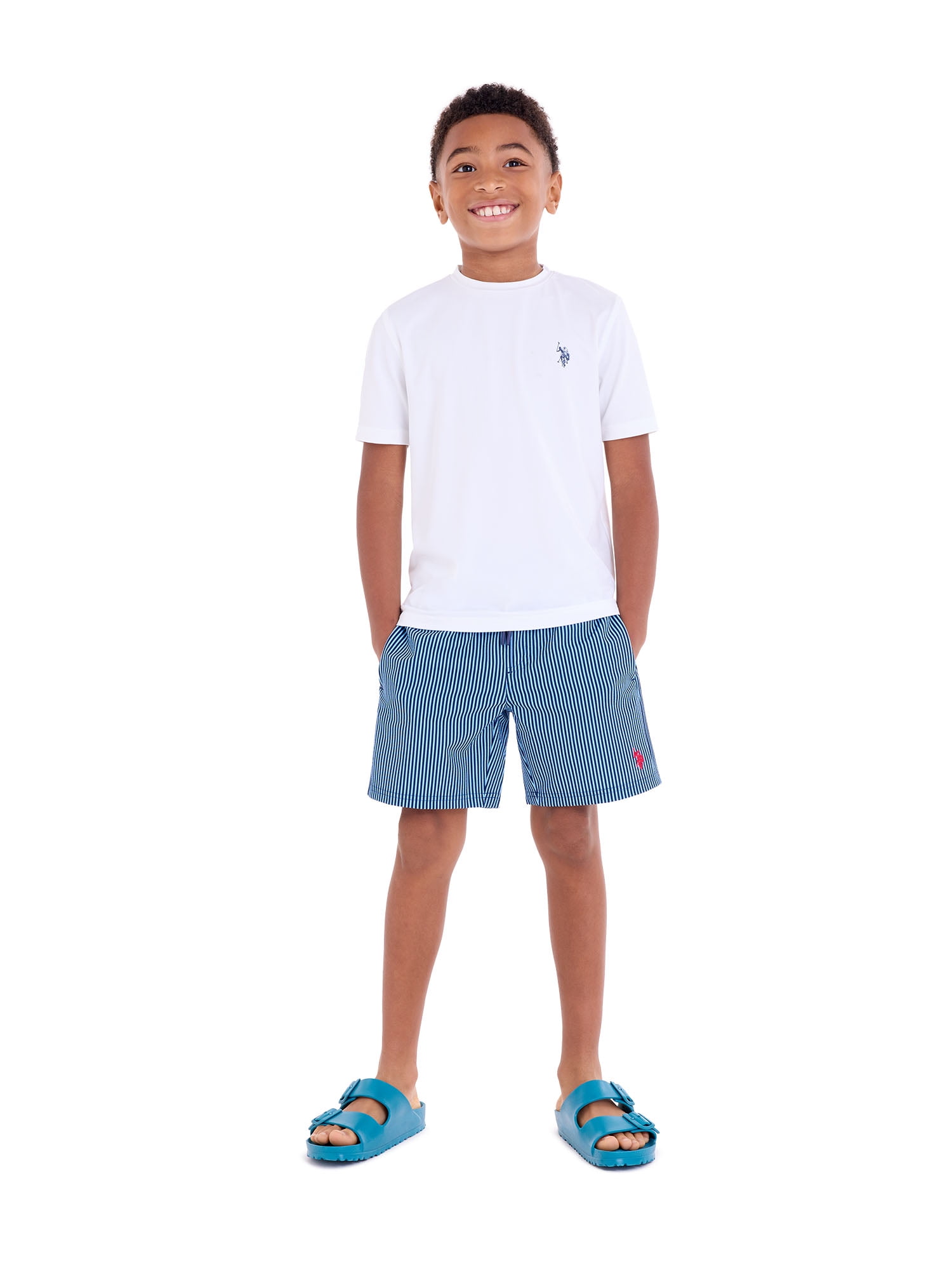 U.S. Polo Assn. Boys Short Sleeve Rashguard, Sizes 4-18