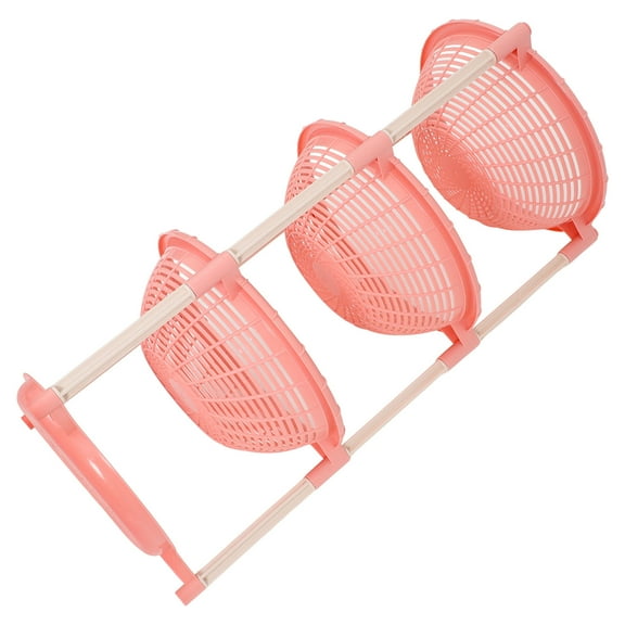 KHBUAB Multipurpose Storage Rack Pink For Household Users 1Set 25.6X11.6X11.6In
