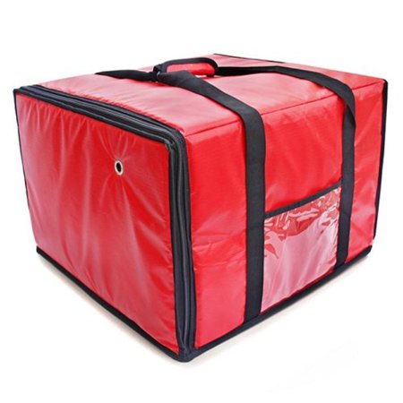 Foodservice Essentials Ipdb 618r Insulated Pizza Food Delivery Bag Red