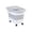 #1708-Gray, variant on Cevemin Space Saving Foldable Plastic Pet Food Storage Bin, Airtight Moisture Proof Bug Repellent Container with Measuring Cup Wheels Pink Green Gray 16.92x11.02x4.72in