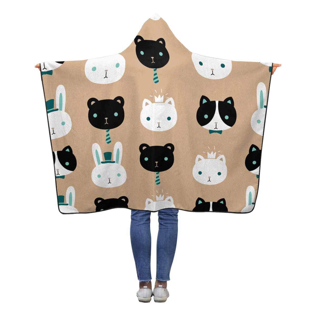 HATIART Cute Pet Throw Hooded Blanket 50x60 inches Kids Girls Boys