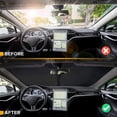 thumbnail image 4 of GFDYREE Car Windshield Sunshade for Tesla Model S Durable 240T Polyester Material Sun Visor with Storage Pouch Car Shade for Front Windshield with 99% Automotive Interior Sun Protection, 4 of 7